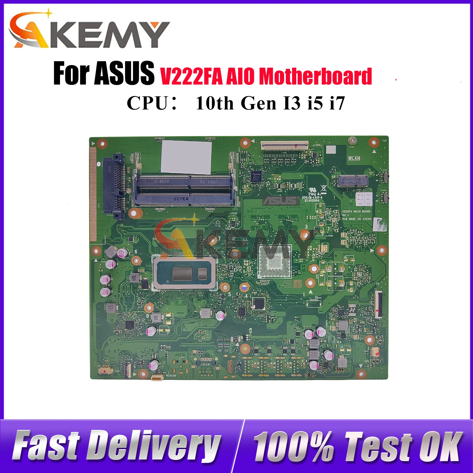 V222FA Motherboard For ASUS Vivo AiO V222F V222FA V222FB Mainboard With 10th Gen I3 i5 i7 tests OK fast shipping High quality 
V222FA Motherboard For ASUS Vivo AiO V222F V222FA V222FB Mainboard With 10th Gen I3 i5 i7 tests OK fast shipping High quality
