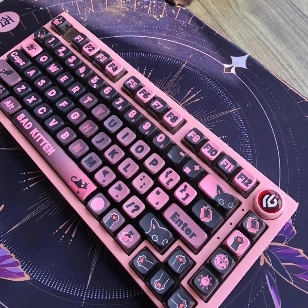 130 keys Black Cat keycaps Bad Kitten ASA Key Cap Square Thermal Sublimation Mechanical Keyboard Keycap Keyboard Accessories
130 keys Black Cat keycaps Bad Kitten ASA Key Cap Square Thermal Sublimation Mechanical Keyboard Keycap Keyboard Accessories