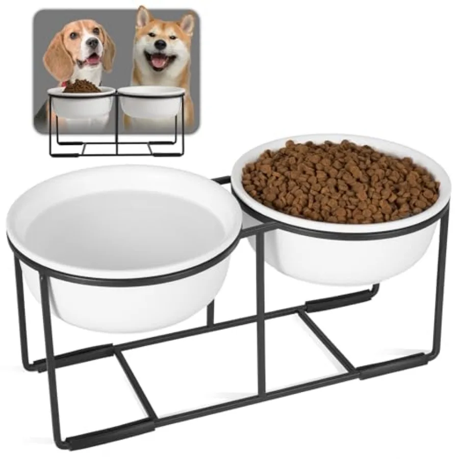 Ceramic Eevated Dog Bow et - Raied Food and Water Bow with Meta tand - Doube Pet Dihe for ma and Medium Dog - 2 Cup - 27 f oz -
Ceramic Eevated Dog Bow et - Raied Food and Water Bow with Meta tand - Doube Pet Dihe for ma and Medium Dog - 2 Cup - 27 f oz -