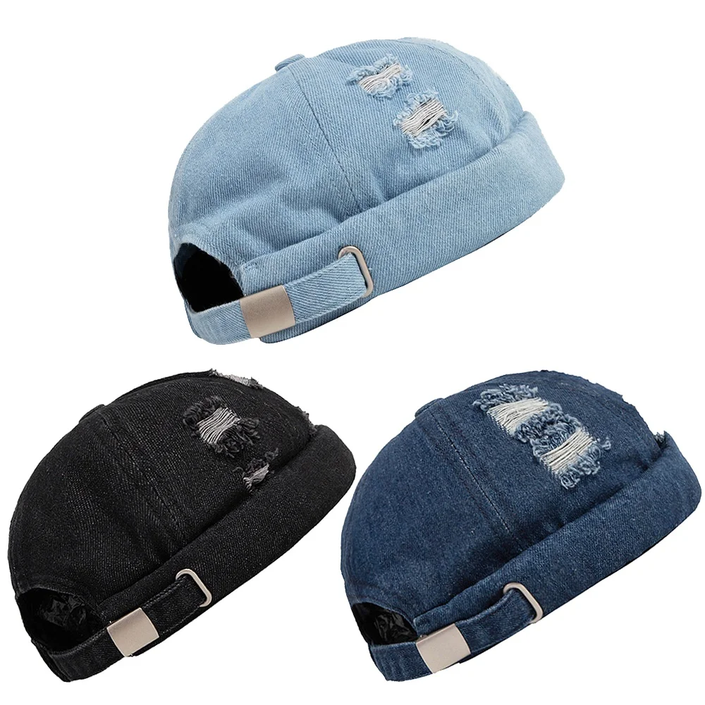 Vintage Jeans Men Brimless Cap Rolled Cuff Retro Hat Student Boys Girls Couple Sailor Hat Skullcap Brimless Hat Cowboy Hole Cap
Vintage Jeans Men Brimless Cap Rolled Cuff Retro Hat Student Boys Girls Couple Sailor Hat Skullcap Brimless Hat Cowboy Hole Cap