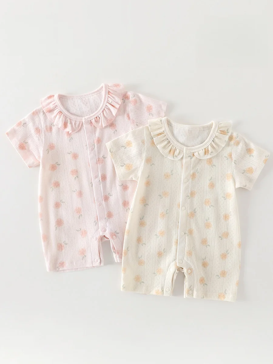 0-2Y Sweet Style Baby Newborn Bodysuit Floral Print Ruffle Collar Romper for Toddler Girls Soft Cotton Infant Clothes
0-2Y Sweet Style Baby Newborn Bodysuit Floral Print Ruffle Collar Romper for Toddler Girls Soft Cotton Infant Clothes