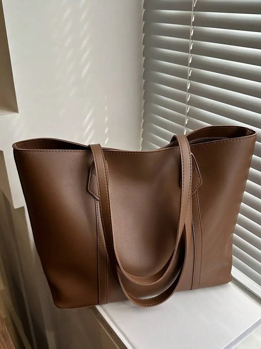 Womens Minimalist Soft Faux Leather Large Tote Bag Shoulder Bag
Womens Minimalist Soft Faux Leather Large Tote Bag Shoulder Bag