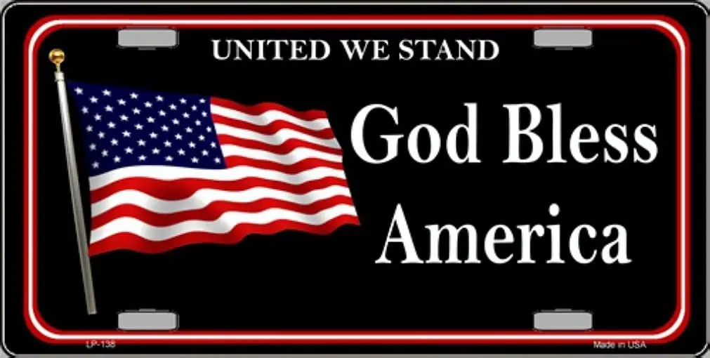 Smart Blonde God Bless America United We Stand Vanity Metal Novelty License Plate Tag Sign
Smart Blonde God Bless America United We Stand Vanity Metal Novelty License Plate Tag Sign