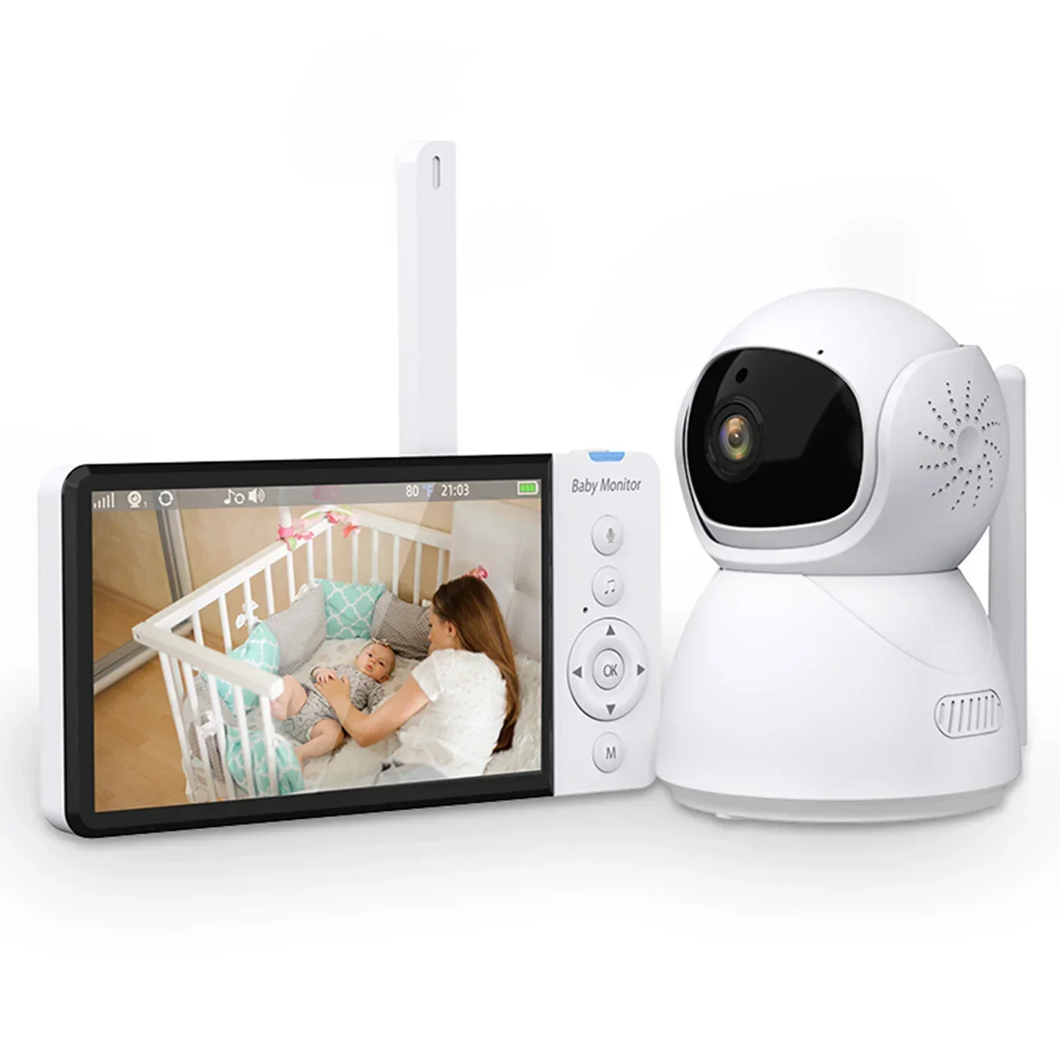 20252024 Baby Monitor With Camera 5 Inch Display Wireless Video Baby Monitor Smart 2 Way Talk Baby Monitor Camera
