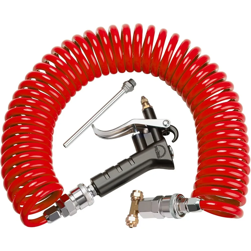 Heavy Duty Truck Air Duster Blow Gun Kit with 9m Long Coil Red 2 Interchangeable Nozzle Tips for Cleaning
Heavy Duty Truck Air Duster Blow Gun Kit with 9m Long Coil Red 2 Interchangeable Nozzle Tips for Cleaning