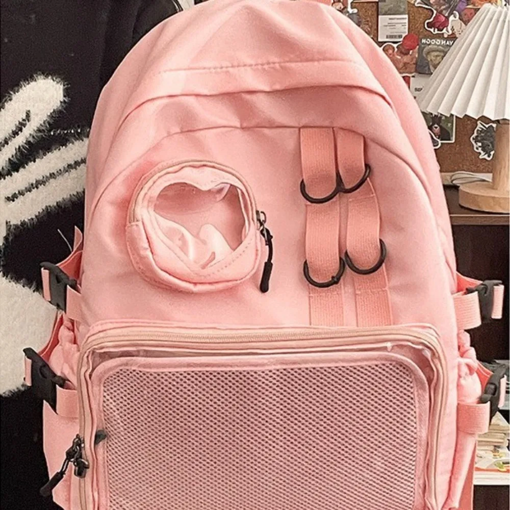 Casual Multi Pocket Students Backpack Large Capacity Mesh Transparent Backpack JK Aesthetic School Bag Teenage
Casual Multi Pocket Students Backpack Large Capacity Mesh Transparent Backpack JK Aesthetic School Bag Teenage