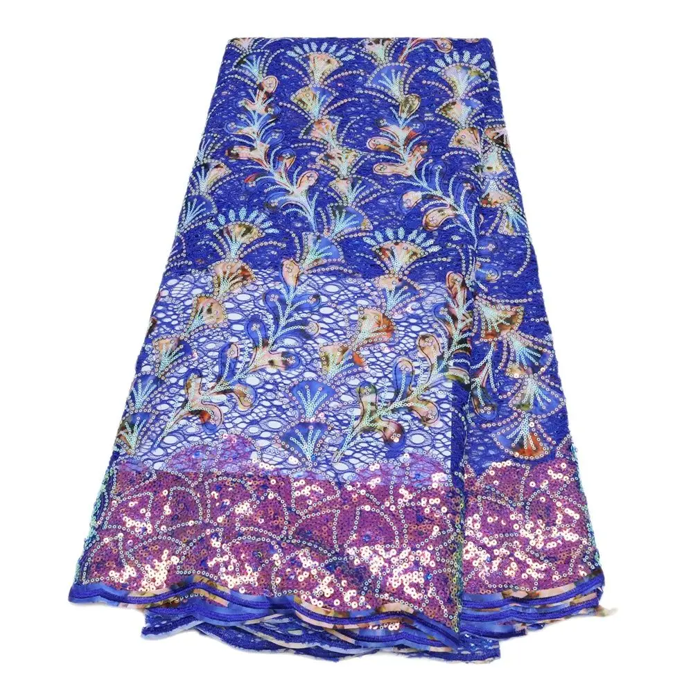 Luxury Nigerian Tulle Mesh Lace Fabric High Quality Blue Sequined Lace Fabric For Wedding Dress 5 Yards/lot
Luxury Nigerian Tulle Mesh Lace Fabric High Quality Blue Sequined Lace Fabric For Wedding Dress 5 Yards/lot