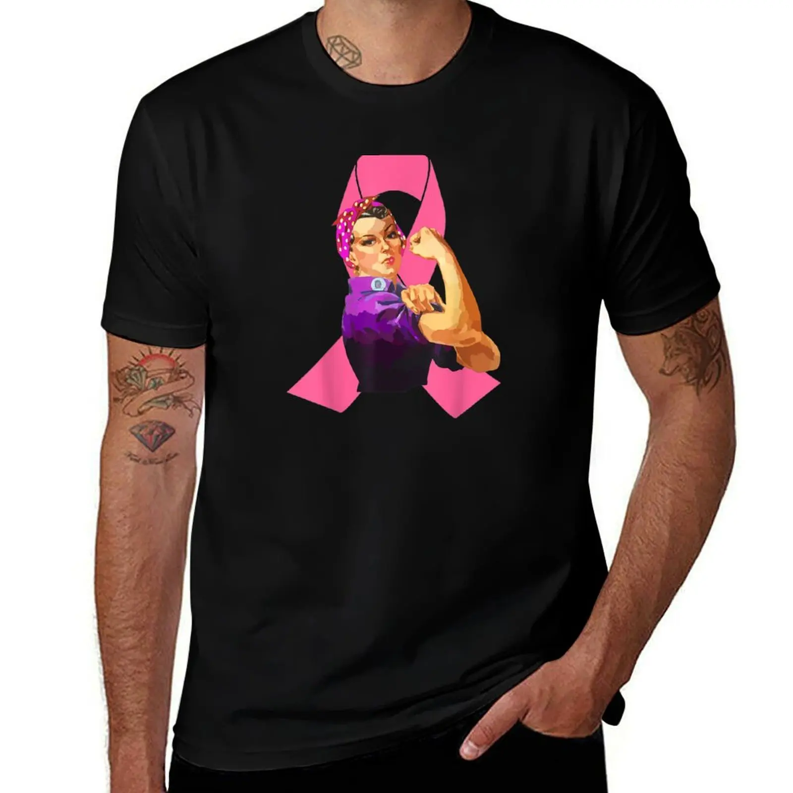 Awesome Rosie The Riveter We Can Do It Breast Cancer T-Shirt man t shirt cotton t shirts for man slim fit T-shirt
Awesome Rosie The Riveter We Can Do It Breast Cancer T-Shirt man t shirt cotton t shirts for man slim fit T-shirt