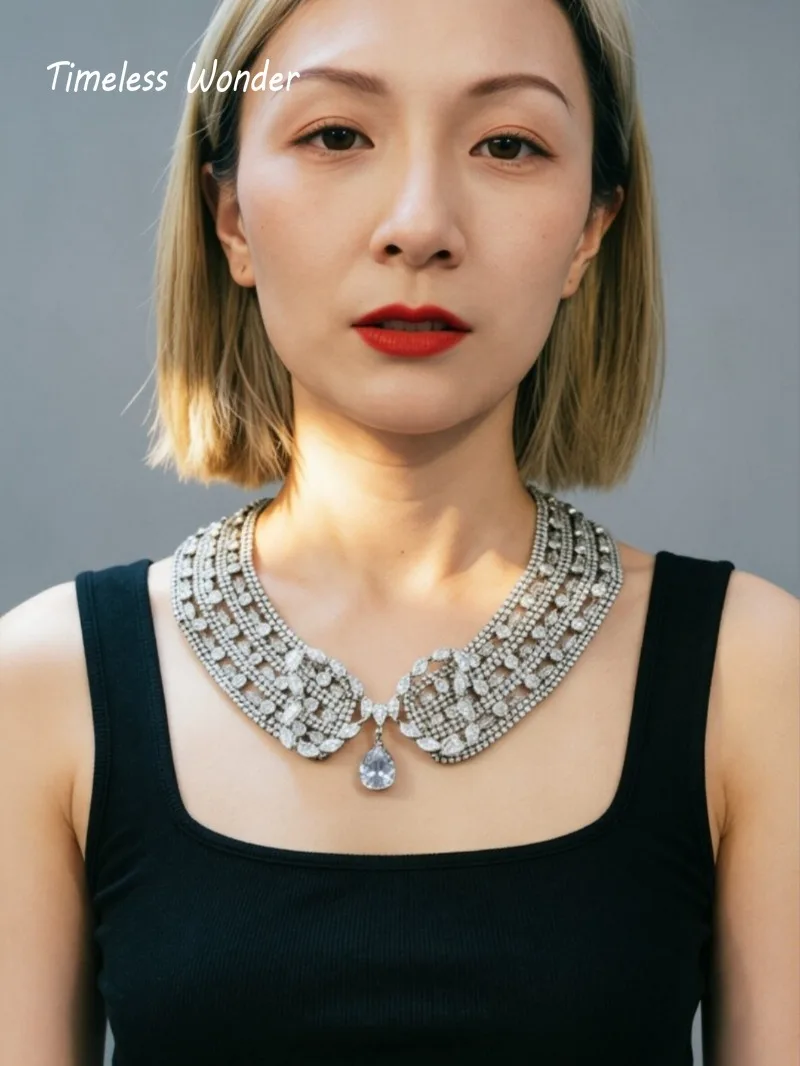 Timeless Wonder Stunning Crystal Zircon Bowknot Statement Necklace for Women Designer Fine Jewelry Runway Rare Top Luxury 2614
Timeless Wonder Stunning Crystal Zircon Bowknot Statement Necklace for Women Designer Fine Jewelry Runway Rare Top Luxury 2614