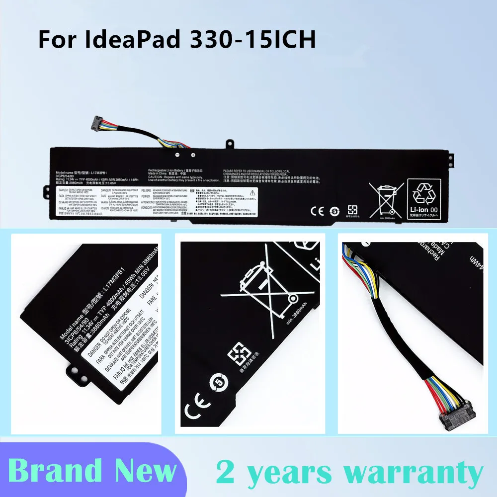 L17M3PB1 Аккумулятор для ноутбука Lenovo IdeaPad 330-15ICH 330-17ICH серии L17C3PB0 L17D3PB0 5B10Q71251 5B10Q71252
L17M3PB1 Аккумулятор для ноутбука Lenovo IdeaPad 330-15ICH 330-17ICH серии L17C3PB0 L17D3PB0 5B10Q71251 5B10Q71252