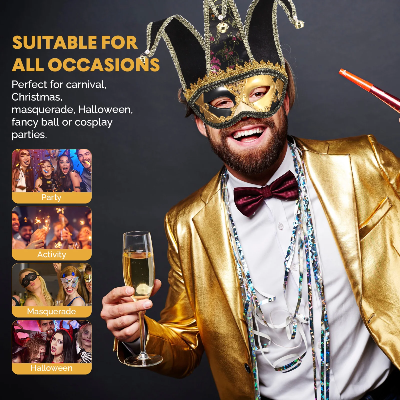 Mask Half Face Masquerade Masks for Men Women Halloween Party Carnival Costume Adult Lightweight Plastic
Mask Half Face Masquerade Masks for Men Women Halloween Party Carnival Costume Adult Lightweight Plastic