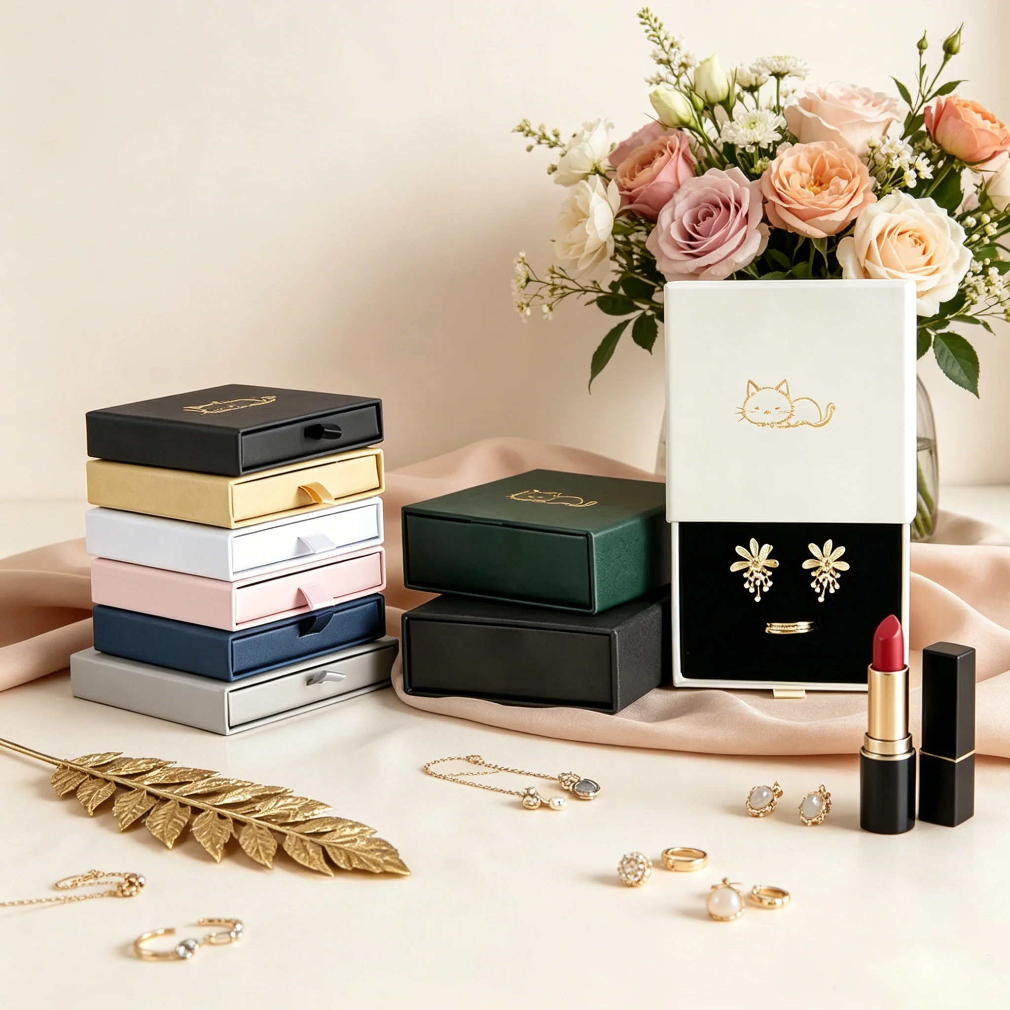 100Pcs Navy Paper Drawer Jewelry Boxes Ring Earring Necklace Bracelet Pendant Case Custom Logo Travel Organozer Packaging Box
100Pcs Navy Paper Drawer Jewelry Boxes Ring Earring Necklace Bracelet Pendant Case Custom Logo Travel Organozer Packaging Box