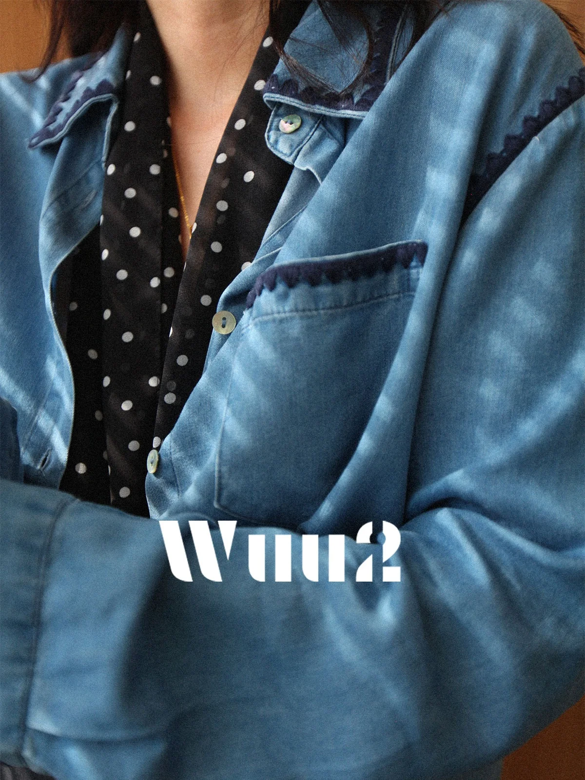 Wuu2 Casual Loose Women's Blue Denim irt Embroidered Dra Effect Long Sve Faionable Slimming Effect
Wuu2 Casual Loose Women's Blue Denim irt Embroidered Dra Effect Long Sve Faionable Slimming Effect