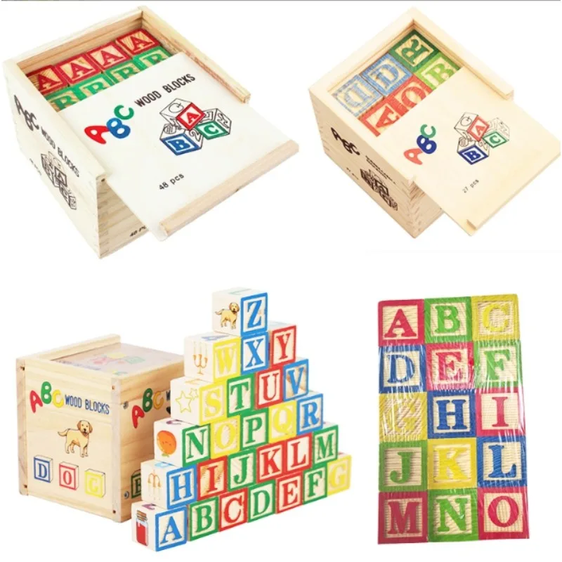 15/27/48pcs Colorful Wooden Alphabet Letter of Number Building Blocks Educational Toys for Children, Featuring Number Icons Safe
15/27/48pcs Colorful Wooden Alphabet Letter of Number Building Blocks Educational Toys for Children, Featuring Number Icons Safe