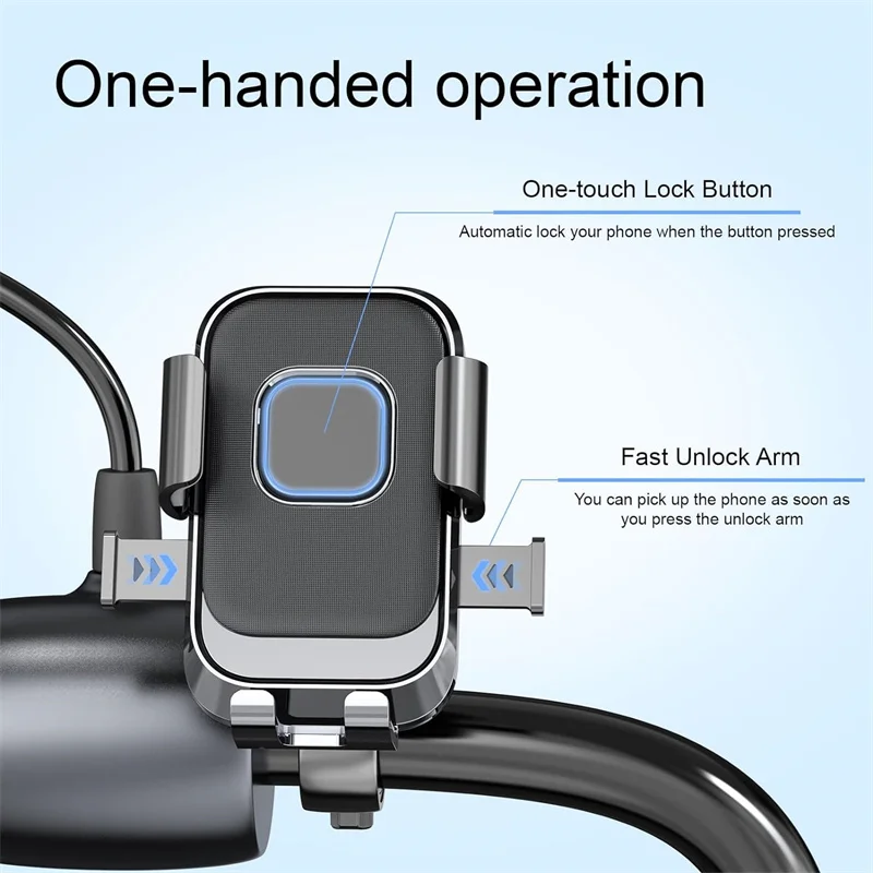 1Pc 360° Rotatable Moto Bike Phone Holder One Hand Operation Universal Mount for Motorcycle And Scooter
1Pc 360° Rotatable Moto Bike Phone Holder One Hand Operation Universal Mount for Motorcycle And Scooter