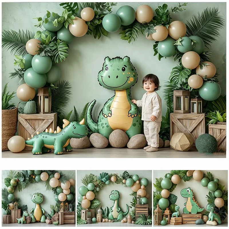LS Photography Backdrop Cute Cartoon Dinosaur Green Balloon Decoration Baby Shower Newborn Party Background For Photograph
LS Photography Backdrop Cute Cartoon Dinosaur Green Balloon Decoration Baby Shower Newborn Party Background For Photograph