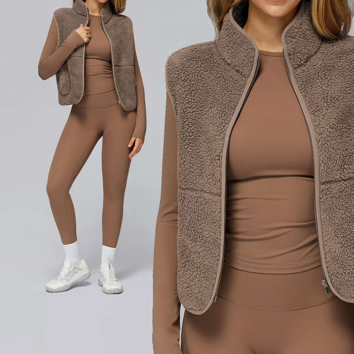 Осень-зима, бархатный спортивный жилет с воротником-стойкой, повседневный женский жилет без рукавов, куртки, женский короткий женский топ
Осень-зима, бархатный спортивный жилет с воротником-стойкой, повседневный женский жилет без рукавов, куртки, женский короткий женский топ