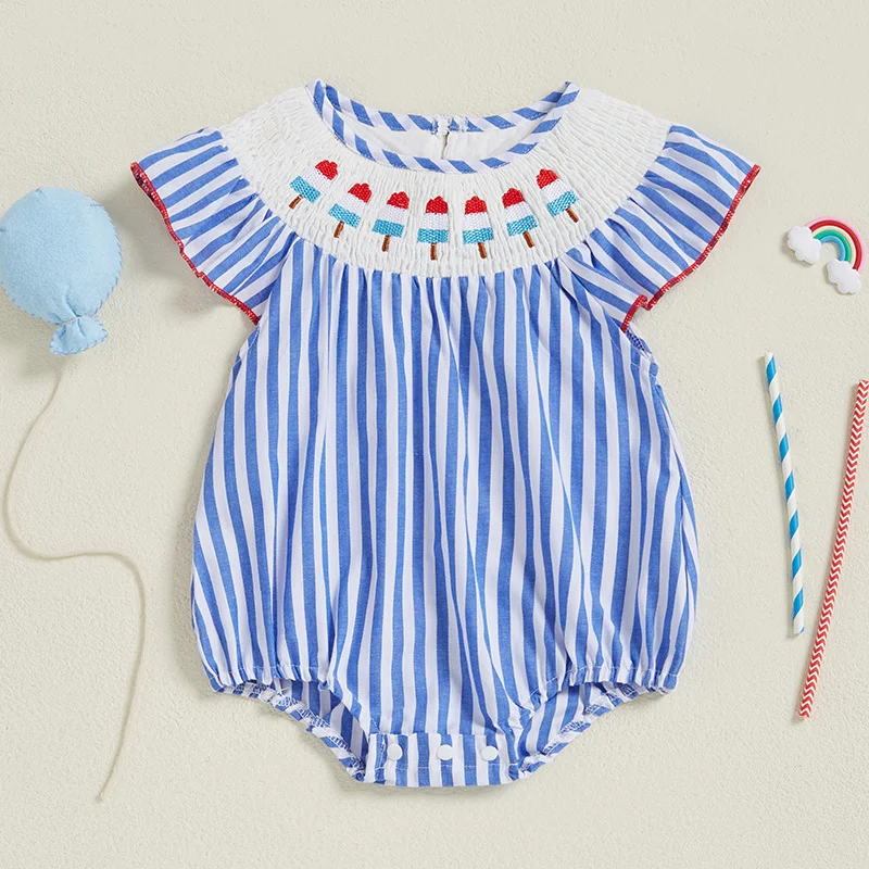 2025-02-17 Lioraitiin Baby Girls 4th of July Romper Fly Sleeve Crew Neck Striped Embroidery Popsicle Infant Bodysuit Clothing
2025-02-17 Lioraitiin Baby Girls 4th of July Romper Fly Sleeve Crew Neck Striped Embroidery Popsicle Infant Bodysuit Clothing