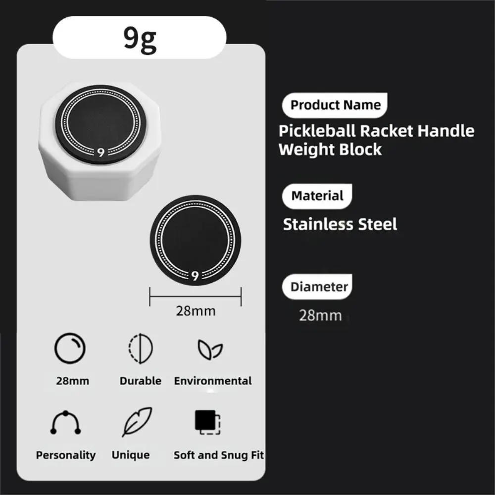 Adjustable Pickleball Paddle Handle Weight Increase Strength Swing Stability 28 mm Balance Weight Kit Control Improvement
Adjustable Pickleball Paddle Handle Weight Increase Strength Swing Stability 28 mm Balance Weight Kit Control Improvement