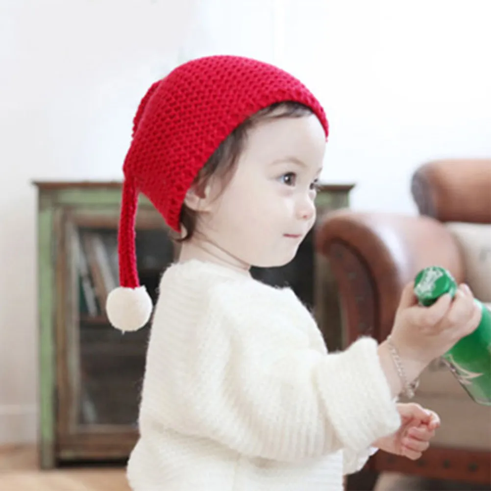 2Pcs Kids Christmas Hats Hand-Knitted Woolen Winter Beanie with Ball Top Cute Santa Style Warm Comfortable for Cold Weather Play
2Pcs Kids Christmas Hats Hand-Knitted Woolen Winter Beanie with Ball Top Cute Santa Style Warm Comfortable for Cold Weather Play