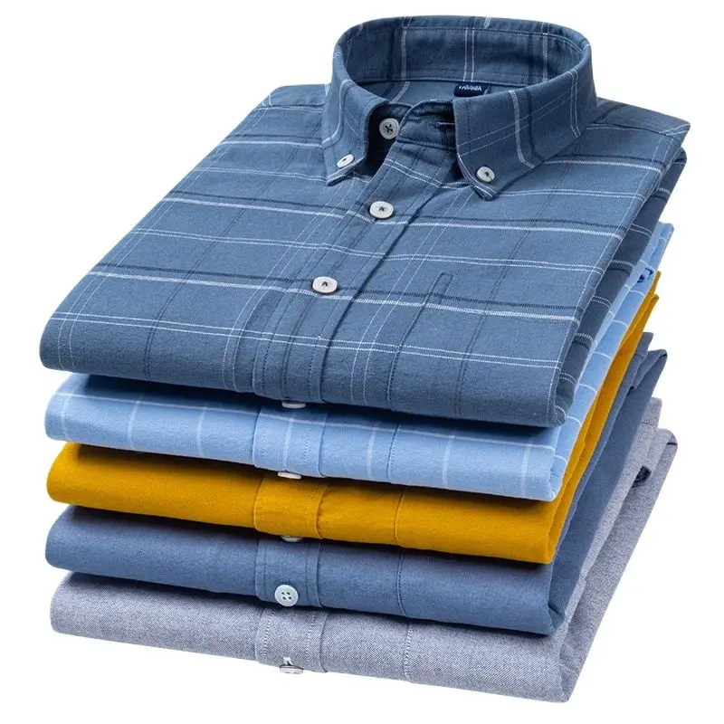 6XL 100% Pure Cotton Oxford Men's Striped Plaid Shirts Male Pocket Casual High Quality Long Sleeve Shirt For Men Button Up Shirt
6XL 100% Pure Cotton Oxford Men's Striped Plaid Shirts Male Pocket Casual High Quality Long Sleeve Shirt For Men Button Up Shirt