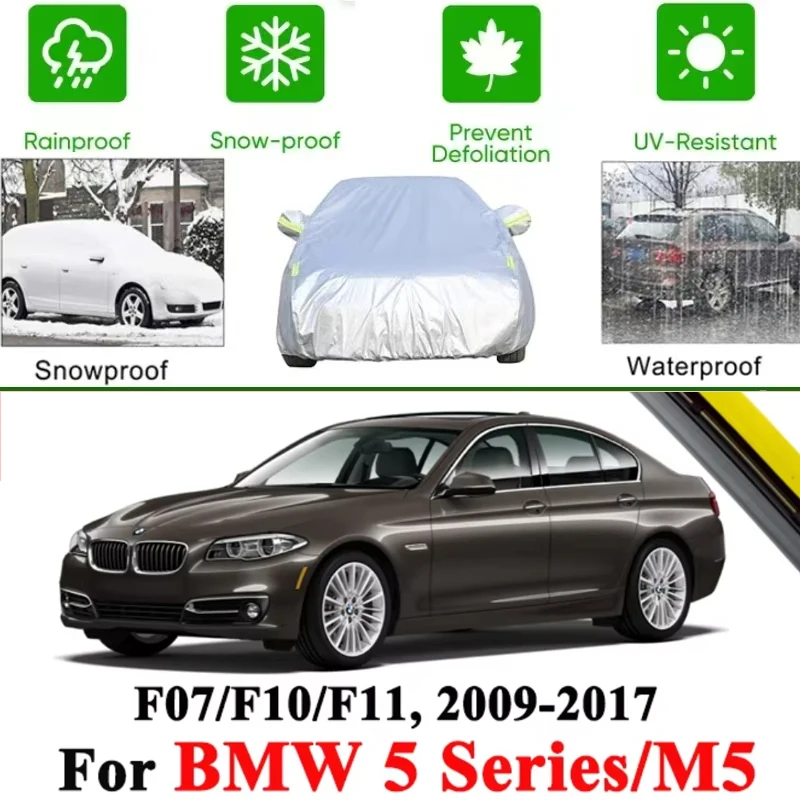 For BMW 5 Series F07 F10 F11 F18 518 520 523i 525i 528i 535i 550i Full Car Covers Outdoor Sun Anti UV Rain Snow Dust Protection
For BMW 5 Series F07 F10 F11 F18 518 520 523i 525i 528i 535i 550i Full Car Covers Outdoor Sun Anti UV Rain Snow Dust Protection