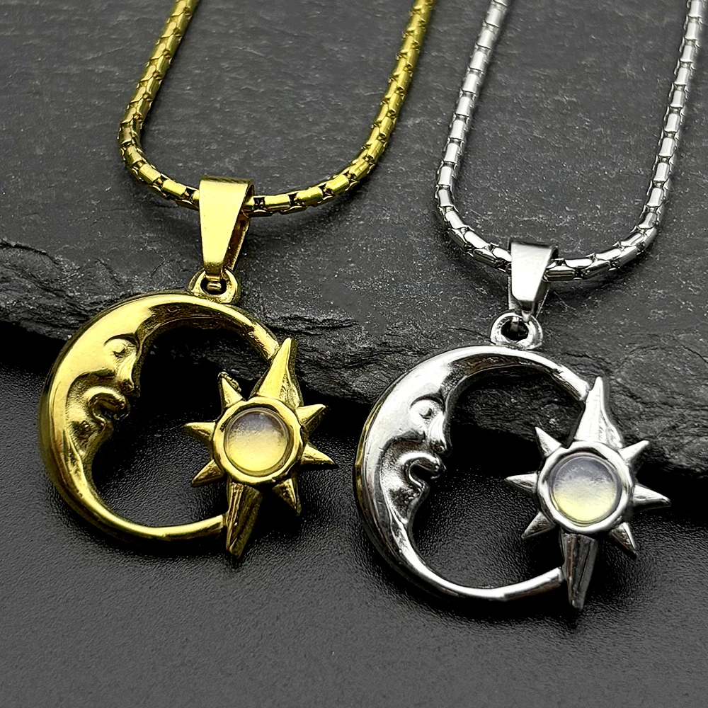 Moon Sun Goddess Opal Stone Pendant Necklace for Women Men Stainless Steel Gold Silver Color Chain Spiritual Jewelry Gift
Moon Sun Goddess Opal Stone Pendant Necklace for Women Men Stainless Steel Gold Silver Color Chain Spiritual Jewelry Gift