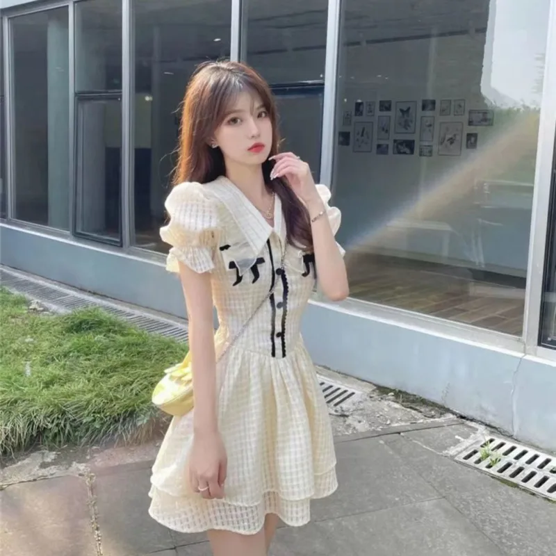 French Style Fairycore Dresses Women Polo-neck Butterfly Sleeve High Waist Slim Fashion Summer New Sweet Ball Gown Dress Female
French Style Fairycore Dresses Women Polo-neck Butterfly Sleeve High Waist Slim Fashion Summer New Sweet Ball Gown Dress Female