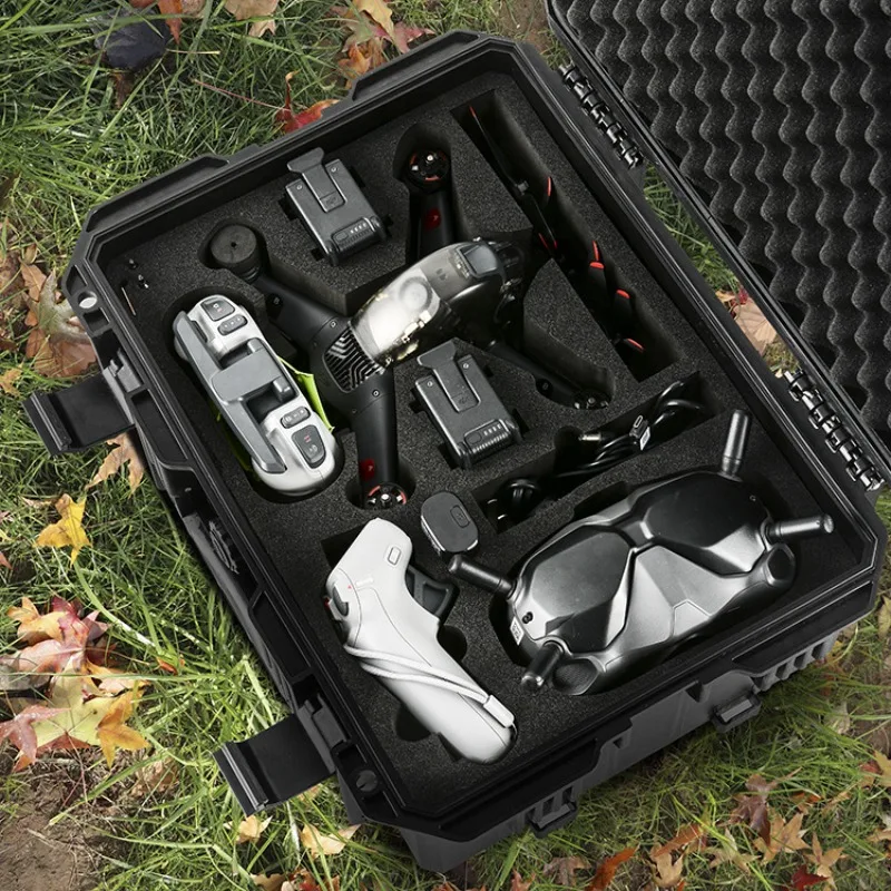 Portable plastic drone toolbox, waterproof and dustproof high-end precision equipment safety protection box
Portable plastic drone toolbox, waterproof and dustproof high-end precision equipment safety protection box