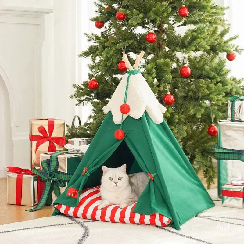 Latest Portable Christmas Pet Interior Furniture Velvet Tent Christmas Hat Cat Nest Winter Warm Safety Cat Bed
Latest Portable Christmas Pet Interior Furniture Velvet Tent Christmas Hat Cat Nest Winter Warm Safety Cat Bed