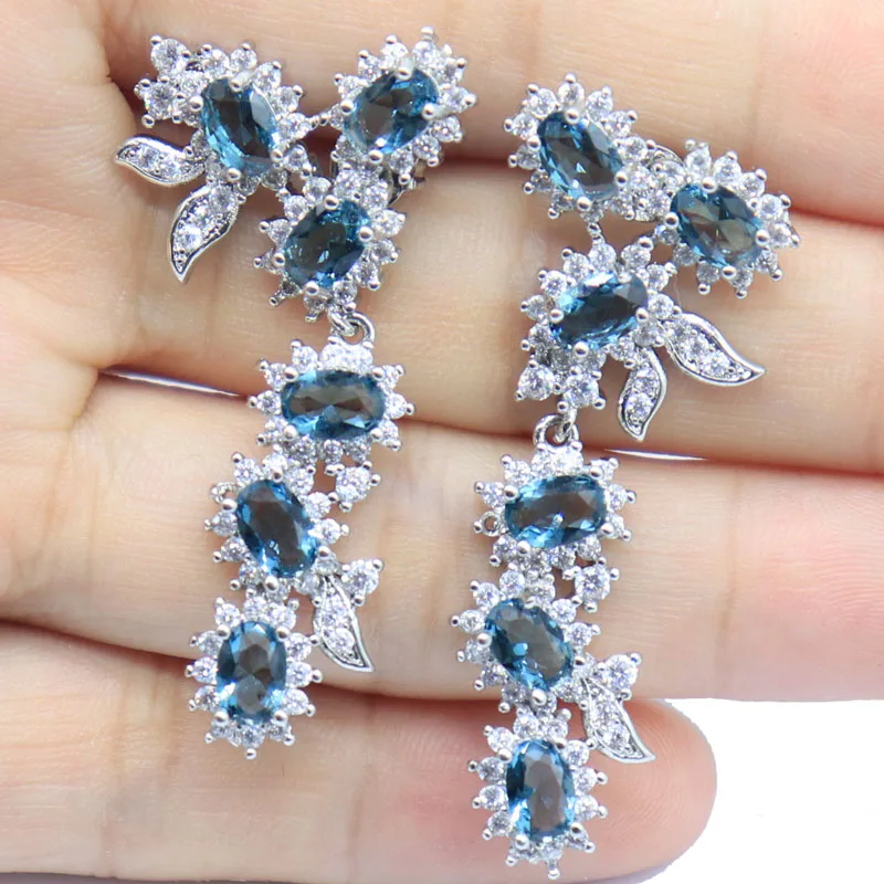 Buy 5 Get 1 Free 45x22mm Prevent Allergy Aquamarine London Blue Topaz Violet Tanzanite White CZ Sister Gift Silver Earrings
Buy 5 Get 1 Free 45x22mm Prevent Allergy Aquamarine London Blue Topaz Violet Tanzanite White CZ Sister Gift Silver Earrings