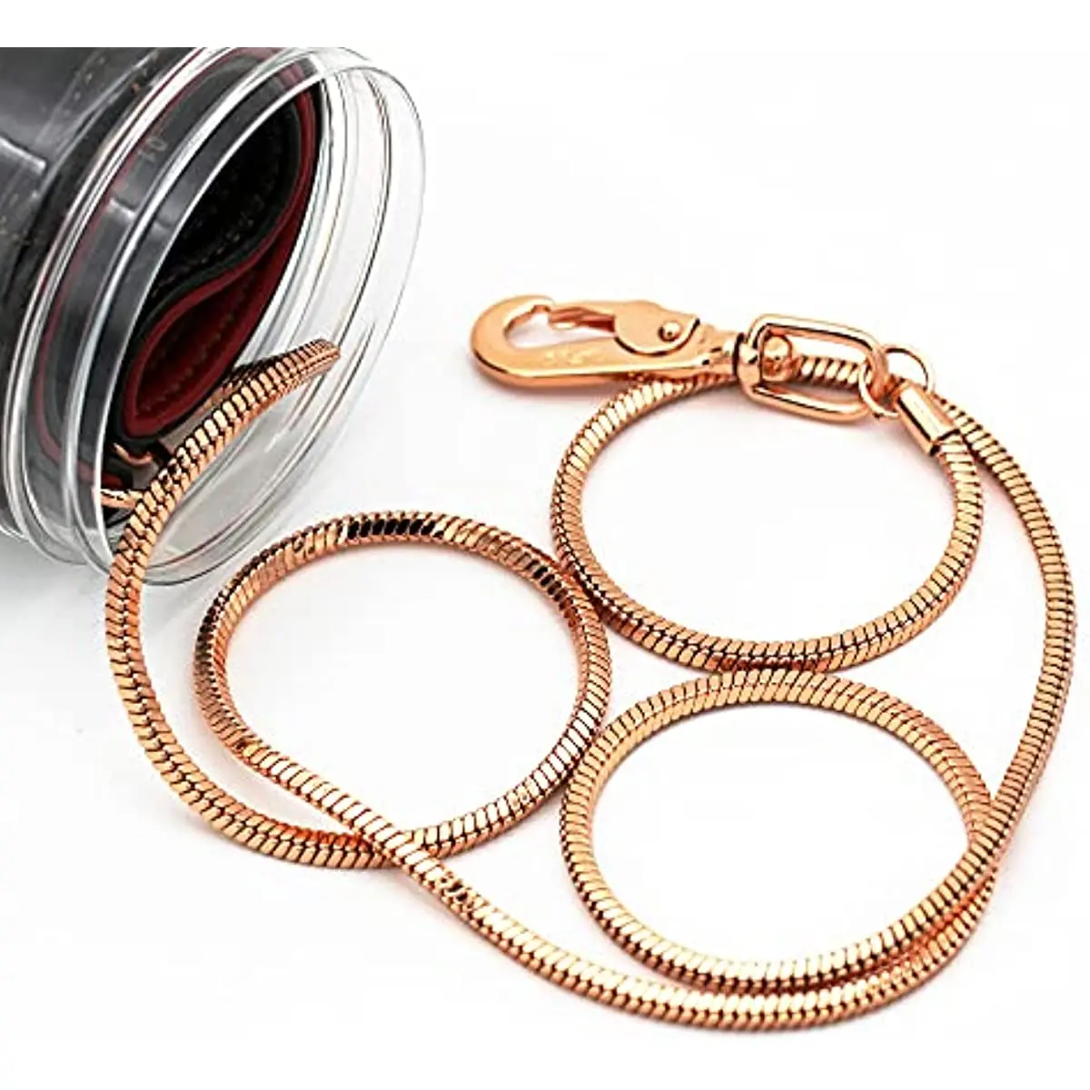 ProScope Chew Proof Dog Leash PetsCan Snake Chain Red Bronze Metal with Leather Handle for Dogs (Rose Gold,4ft)
ProScope Chew Proof Dog Leash PetsCan Snake Chain Red Bronze Metal with Leather Handle for Dogs (Rose Gold,4ft)