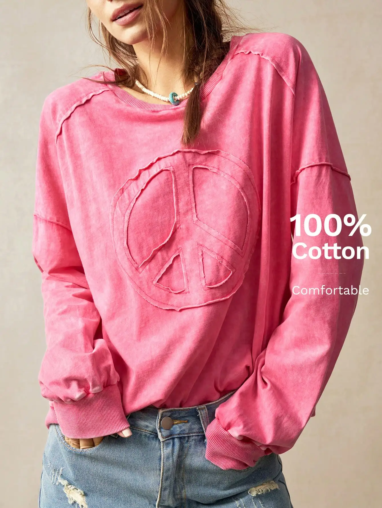 Bohemela Women's Casual Solid Color Knit Crew Neck Loose Fit Long Sleeve Sweatshirt Autumn Winter Clothes For Women Jean Jumper
Bohemela Women's Casual Solid Color Knit Crew Neck Loose Fit Long Sleeve Sweatshirt Autumn Winter Clothes For Women Jean Jumper