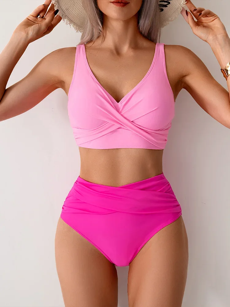 AOTVOTEE Sexy High Waist V Neck Bikini 2 Piece Set Women Split Swimsuit Beach backless Bikini 2025 New Summer Swimwea Bikini Set
AOTVOTEE Sexy High Waist V Neck Bikini 2 Piece Set Women Split Swimsuit Beach backless Bikini 2025 New Summer Swimwea Bikini Set
