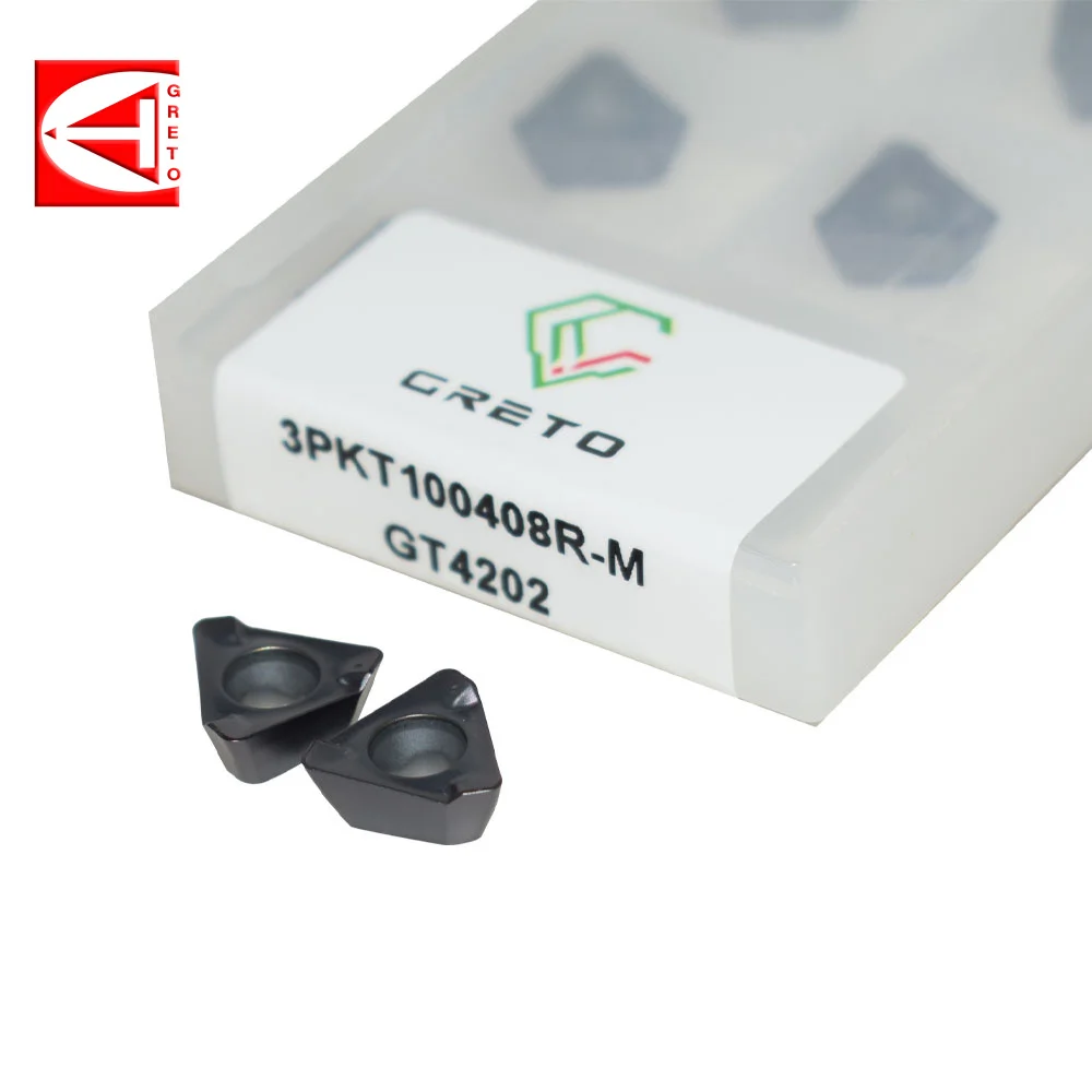 GRETO 3PKT100408R-M GT4202 GT4205 Cemented Carbide Cutting Inserts Metal Milling Tools 3PKT100404R-M
GRETO 3PKT100408R-M GT4202 GT4205 Cemented Carbide Cutting Inserts Metal Milling Tools 3PKT100404R-M