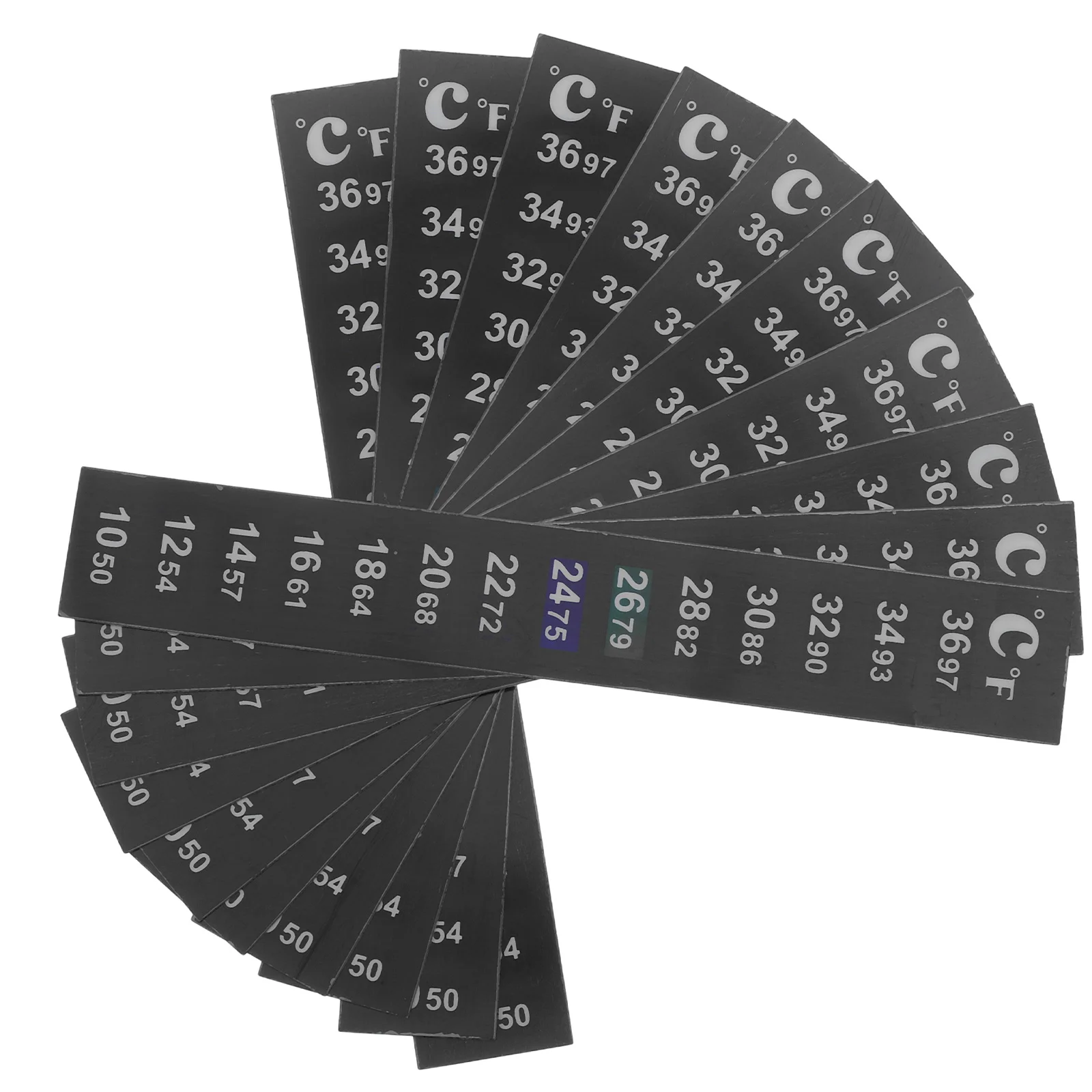 12Pcs Indoor LCD Thermometer Strips Aquarium Fish Tank Temperature Test Stickers Brewing Water Gauge Tape 0.71 X 5.11 Inches
12Pcs Indoor LCD Thermometer Strips Aquarium Fish Tank Temperature Test Stickers Brewing Water Gauge Tape 0.71 X 5.11 Inches