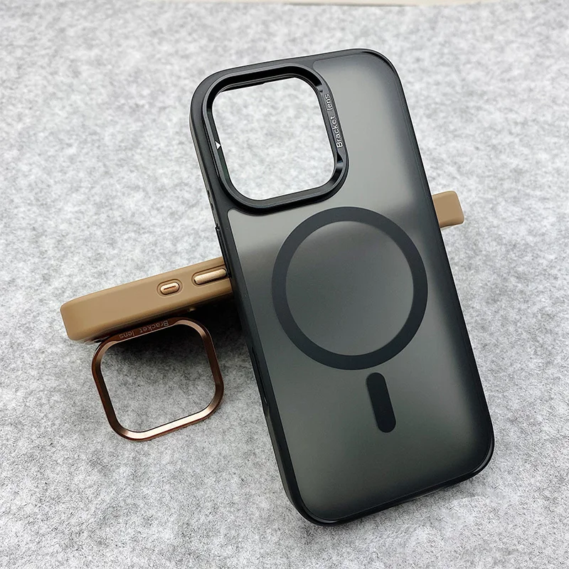 Alloy Lens Kickstand Magsafe Phone Case For iPhone 16 16pro max 14 15 Pro Magnetic Wireless Charging Matte Hard PC Armor Cover
Alloy Lens Kickstand Magsafe Phone Case For iPhone 16 16pro max 14 15 Pro Magnetic Wireless Charging Matte Hard PC Armor Cover