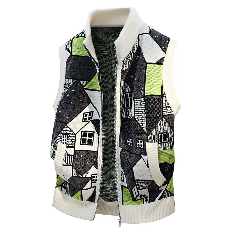 Autumn and Winter Knitted Cardigan Jacket Versatile Vest Sleeveless Zipper Contrast Color Men's Top
Autumn and Winter Knitted Cardigan Jacket Versatile Vest Sleeveless Zipper Contrast Color Men's Top