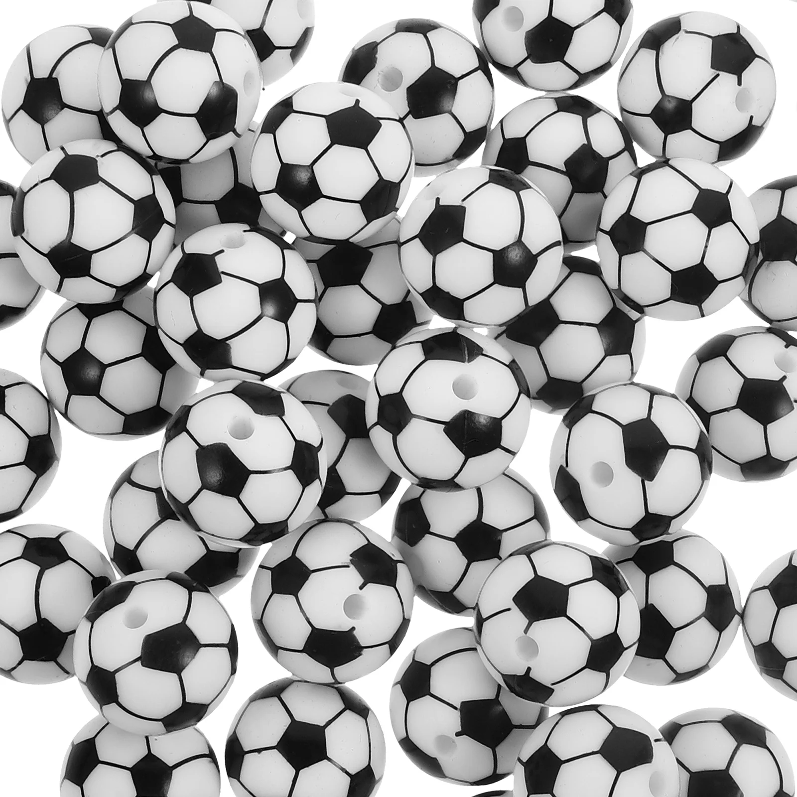 50pcs Sports Ball Beads Silicone Spacer Charms for DIY Jewelry Making Crafts Accessories Small Gifts Popular Decorations
50pcs Sports Ball Beads Silicone Spacer Charms for DIY Jewelry Making Crafts Accessories Small Gifts Popular Decorations