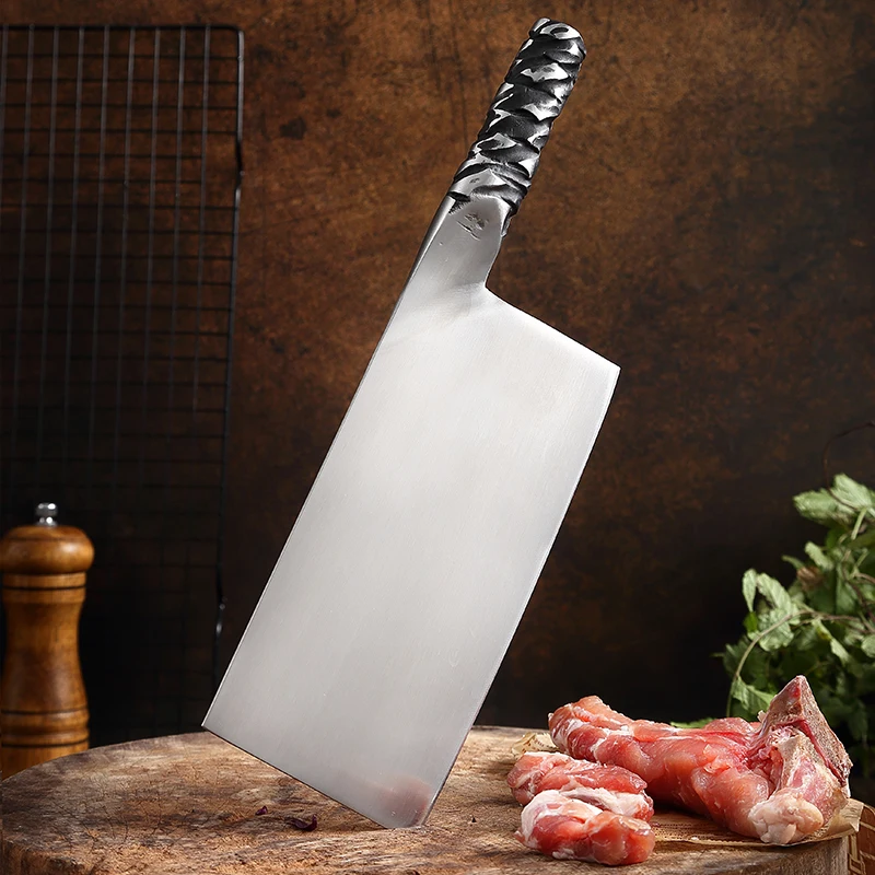 TJ POP Forged 8 Inch Chinese Cleaver Knife High Carbon Stainless Steel with Cast Steel Handle Meat Chopping Chef Kitchen Knife
TJ POP Forged 8 Inch Chinese Cleaver Knife High Carbon Stainless Steel with Cast Steel Handle Meat Chopping Chef Kitchen Knife