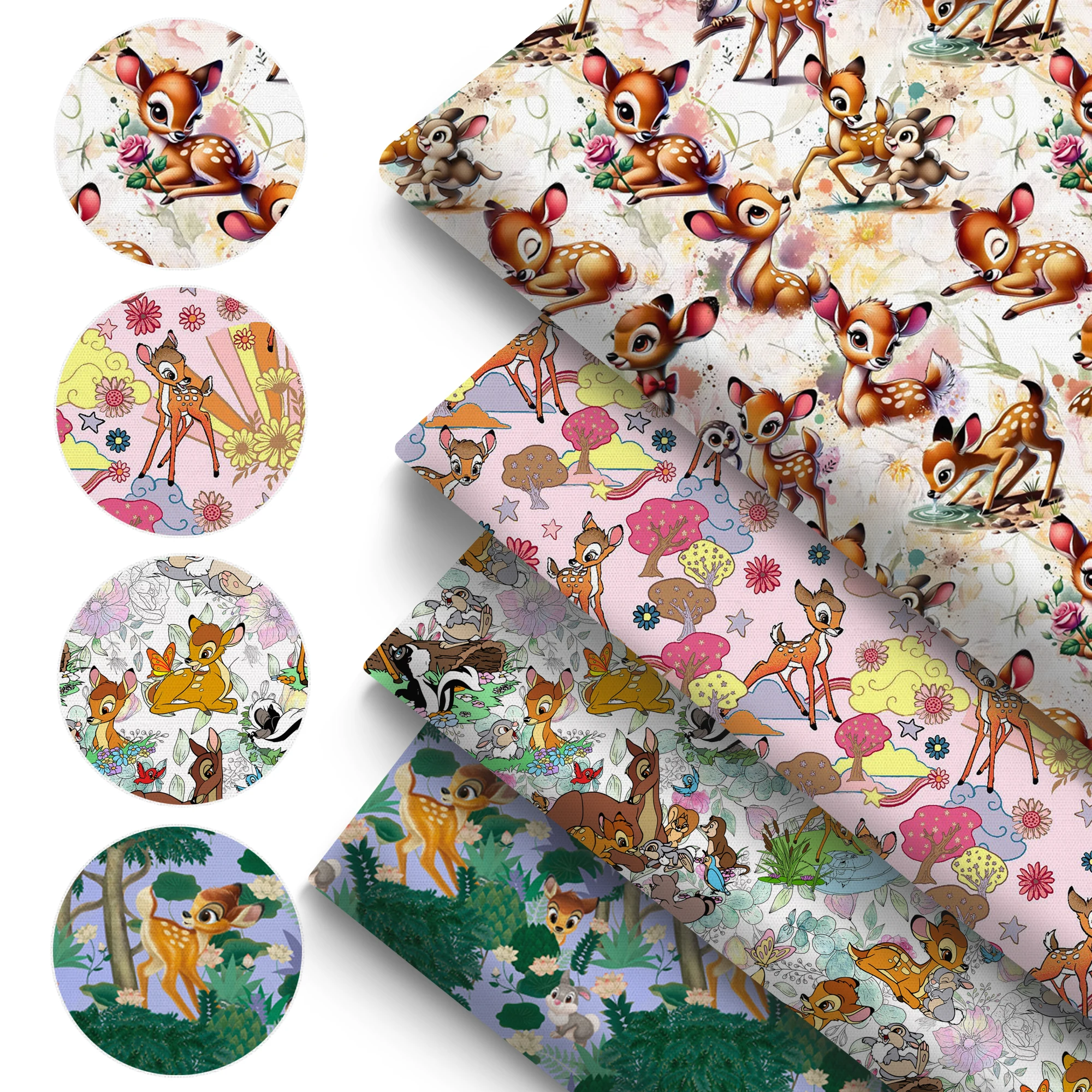 50x145cm Bambi Thumper Quilting Fabric Pre-Cut Craft Fabric Materials Patterns DIY Project Designs Patchwork Sewing Materials
50x145cm Bambi Thumper Quilting Fabric Pre-Cut Craft Fabric Materials Patterns DIY Project Designs Patchwork Sewing Materials