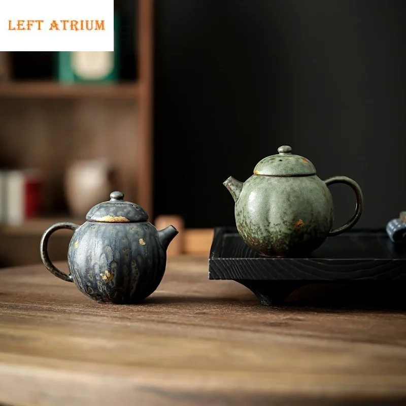Retro Japanese style Pot Bronze Glaze Teapot Kung Fu Coarse pottery Tea Making Device Tea Infuser Tea Kettle
Retro Japanese style Pot Bronze Glaze Teapot Kung Fu Coarse pottery Tea Making Device Tea Infuser Tea Kettle