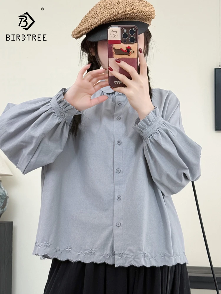 New 2026 Spring Women Cotton Long Sleeve Shirt, Peter Pan Collar Embroidery, Mori Girl Age Reduction Loose Doll Blouse T61779CC
New 2026 Spring Women Cotton Long Sleeve Shirt, Peter Pan Collar Embroidery, Mori Girl Age Reduction Loose Doll Blouse T61779CC