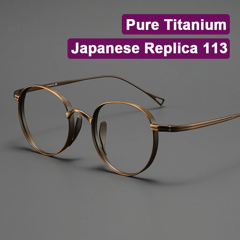 Japanese Brand Replica KMN113 Handmade Pure Titanium Frame Glasses Oval Men Women Eyeglasses Retro Design Classic Eyewear
Japanese Brand Replica KMN113 Handmade Pure Titanium Frame Glasses Oval Men Women Eyeglasses Retro Design Classic Eyewear