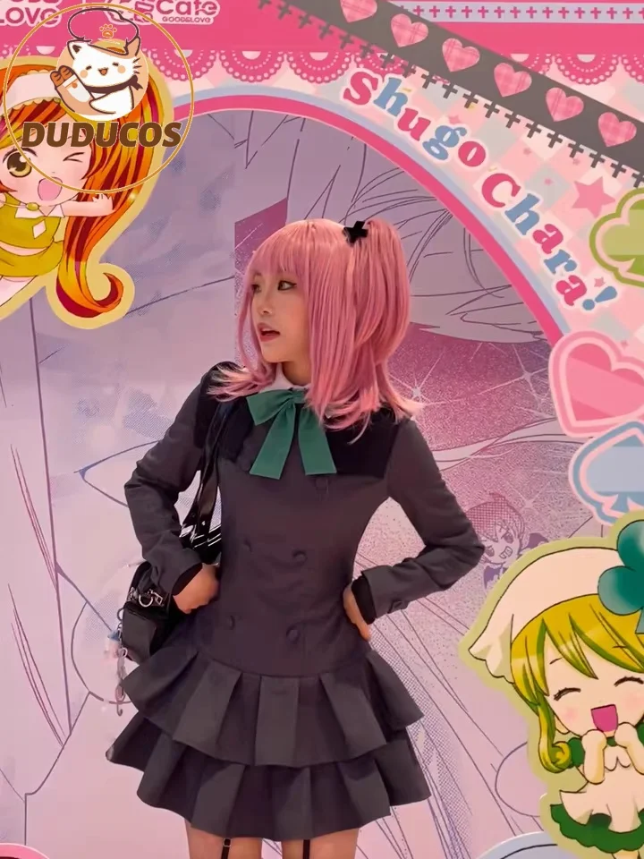 Anime Shugo Chara Hinamori Amu Cosplay Costume Cute British Style School Uniform Dress Wig Woman Kawaii Daily Campus Suit
Anime Shugo Chara Hinamori Amu Cosplay Costume Cute British Style School Uniform Dress Wig Woman Kawaii Daily Campus Suit