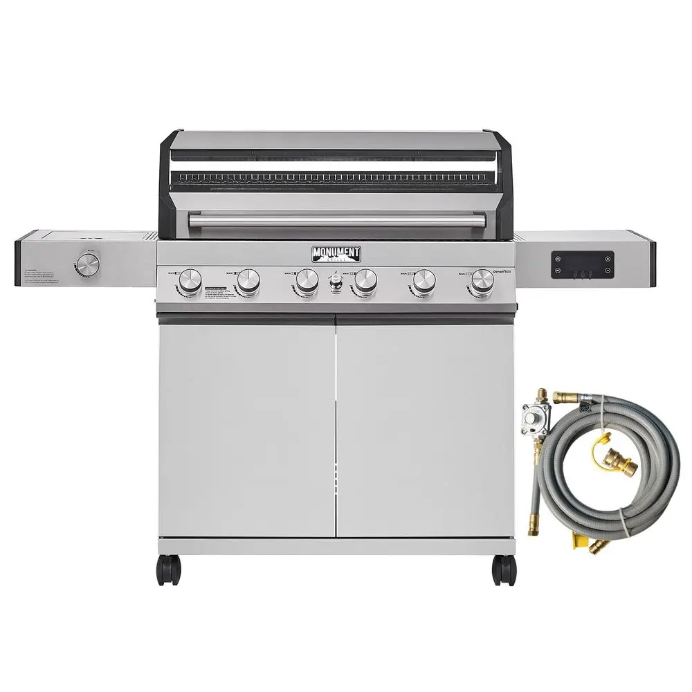 Denali Series, 6Burner Convertible Natural Gas Smart bbq Grill Stainless Steel Denali 605 with Conversion Kit
Denali Series, 6Burner Convertible Natural Gas Smart bbq Grill Stainless Steel Denali 605 with Conversion Kit