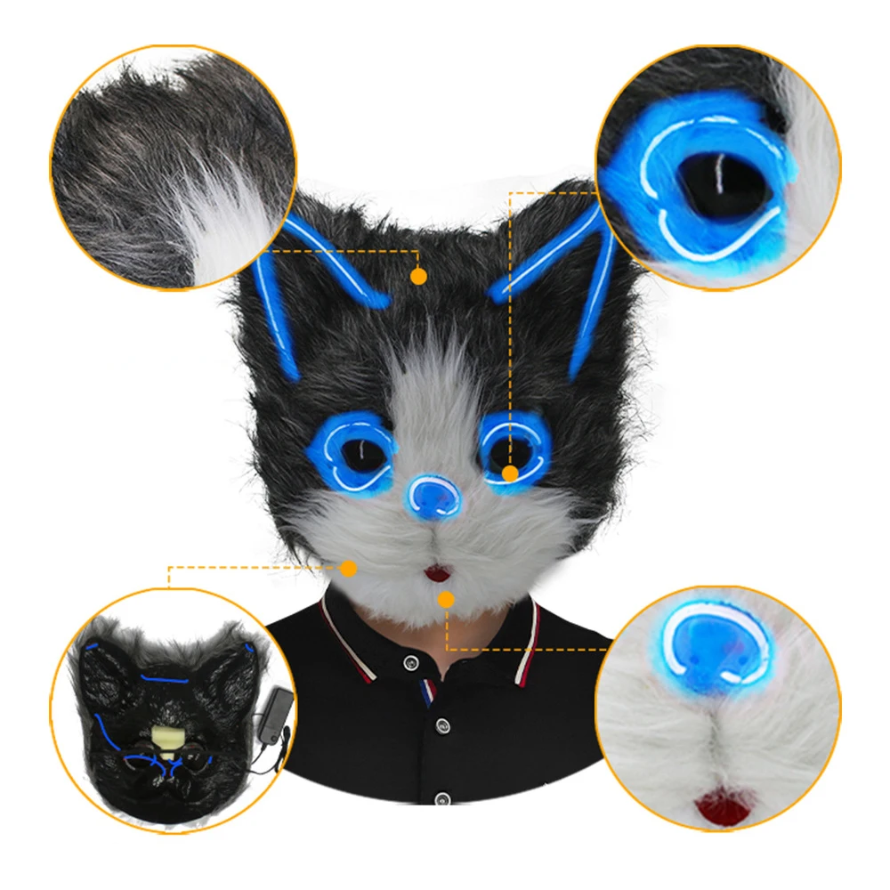 Cat Head Mask Cold Light Cold Light Cat Masks Neon Light Party Mask Pvc Led Cat Face Cover For Birthday Party Halloween Costume
Cat Head Mask Cold Light Cold Light Cat Masks Neon Light Party Mask Pvc Led Cat Face Cover For Birthday Party Halloween Costume