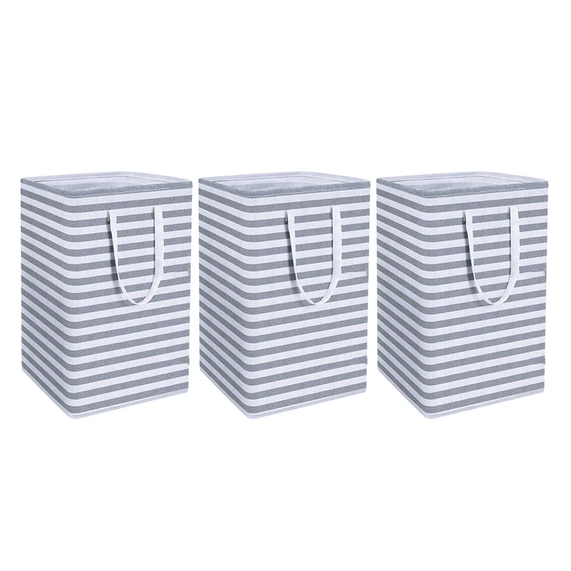 Collapsible Laundry Baskets, Large Basket For Laundry Room, Bedroom, Living Room,24Inch X 16Inch X 12Inch,Pack Of 3,Gray
Collapsible Laundry Baskets, Large Basket For Laundry Room, Bedroom, Living Room,24Inch X 16Inch X 12Inch,Pack Of 3,Gray