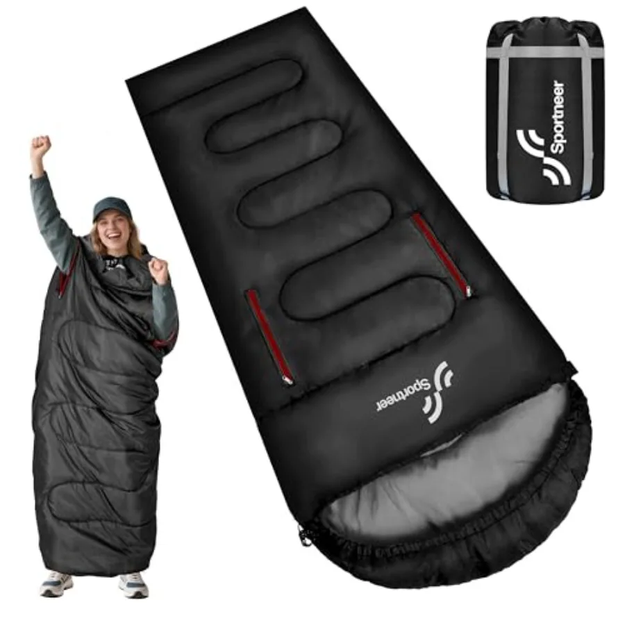 Wearable Sleeping Bag for Adults and Walkable with Arm Zippers, Warm Weather and Cold Waterproof, Compact for Camping, Stadiums
Wearable Sleeping Bag for Adults and Walkable with Arm Zippers, Warm Weather and Cold Waterproof, Compact for Camping, Stadiums