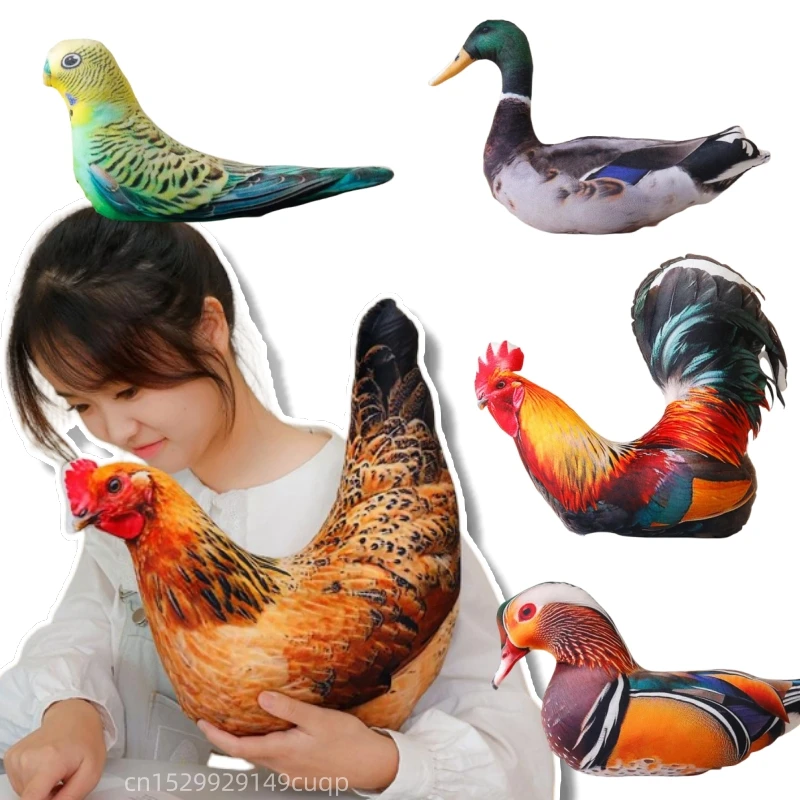 Kawaii Simulation Animal Print Plush Doll Pillow Chicken Duck Goose Pigeon Parrot Rooster Hen Plush Toy Home Decor Gift For Girl
Kawaii Simulation Animal Print Plush Doll Pillow Chicken Duck Goose Pigeon Parrot Rooster Hen Plush Toy Home Decor Gift For Girl